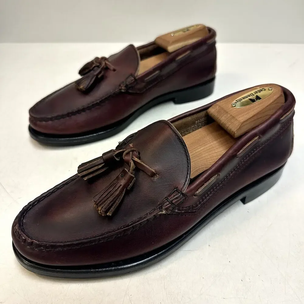 WORN TWICE Rancourt & Co. x Bass Weejun Tassel Loafer Thorne Made in Maine USA 7